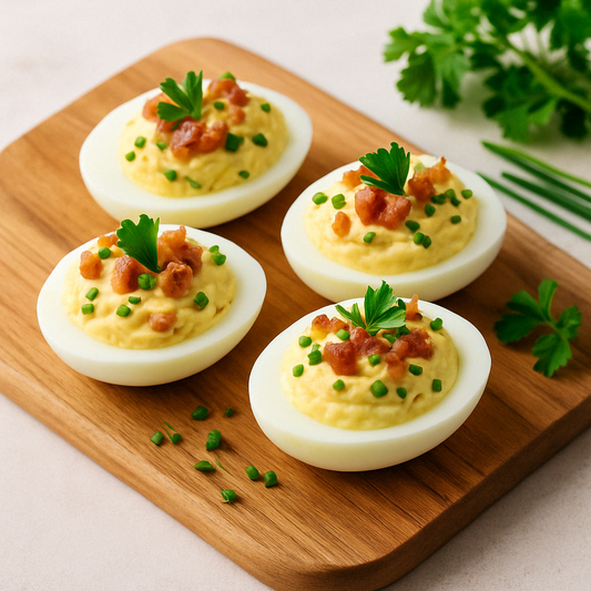 Gefüllte Eier mit Speck & Kräutern
