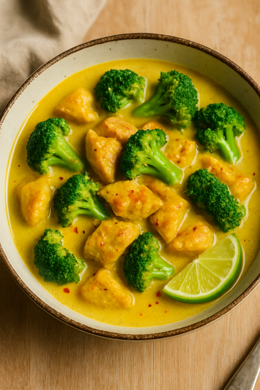 Kokos-Curry-Hähnchen mit Brokkoli
