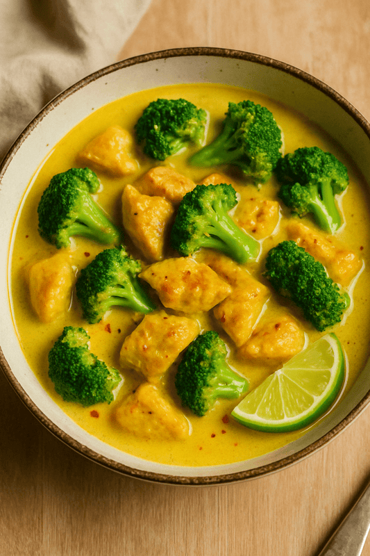 Kokos-Curry-Hähnchen mit Brokkoli - Keto-Anleitung.de