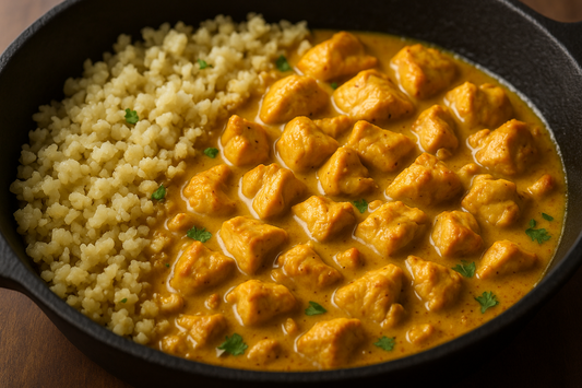 🥥 Kokos-Hähnchen mit Blumenkohlreis – cremig, leicht und 100 % Keto