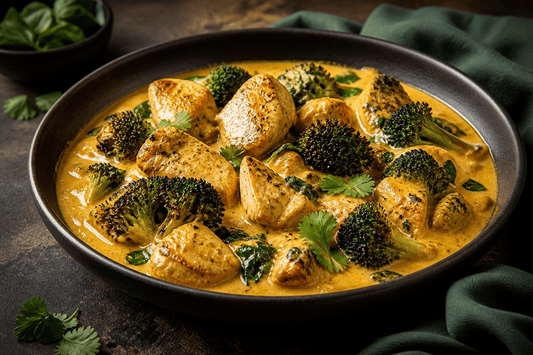 Kokos-Curry-Hähnchen mit Brokkoli - Keto-Anleitung.de