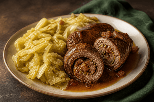 Deftige Keto-Rinderrouladen mit Butterschmalz-Kohl - Keto-Anleitung.de